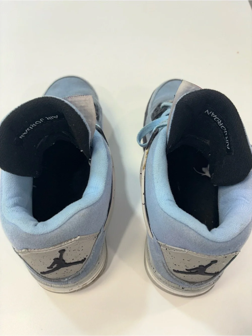 Jordan Men's Light Blue Suede Athletic Sneakers